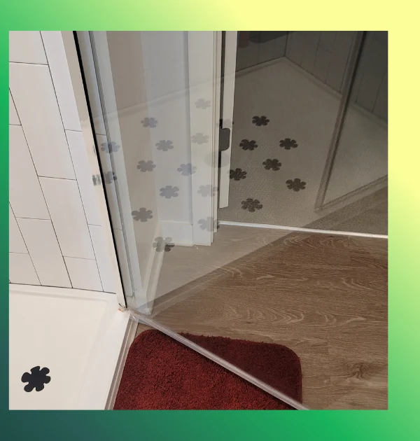Shower glass cleaning after cleaning